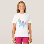 T-shirt Design Unicorne bleu et violet (Devant entier)