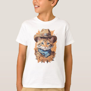 T-shirt Design vintage Cowboy Kitten