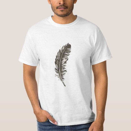 T-shirt Design vintage en plumes (Devant)