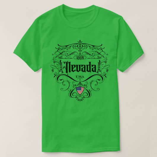 T-shirt Design Vintage Nevada (Design devant)