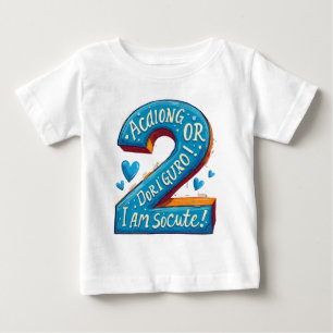 T-shirt design voor de verjaardag van een tweejari