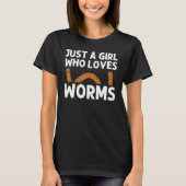 T-shirt Designs Worm Pour Filles Enfants Terrain Grunting (Devant)