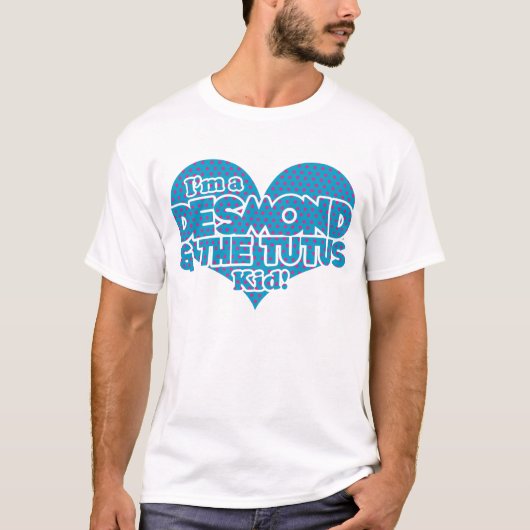 T-shirt Desmond et les tutus - bleu avec les points roses (Devant)