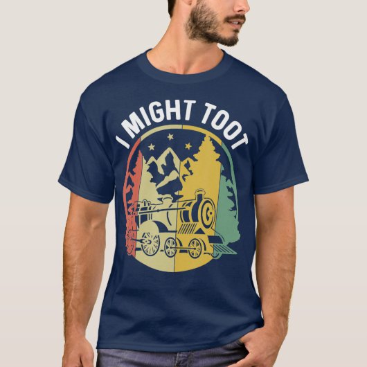 T-shirt Désolé d'avoir pris train Retro Railroad Cadeaux S (Devant)