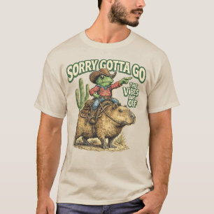 T-shirt Désolé, faut que je parte, Casquette de grenouille
