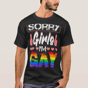 T-shirt Désolé Filles Je suis Gay Rainbow Flag Lgbt Pride