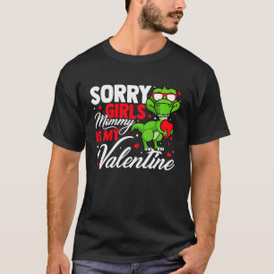 T-shirt Désolé Filles Maman Est Mon Valentine Roses Meille