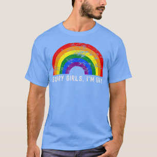 T-shirt Désolé Girls Im Gay Rainbow Lgbtq Pride Gay Rights