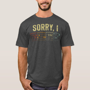 T-shirt Désolé Idgaf Message caché Chords Guitare Pour Hom