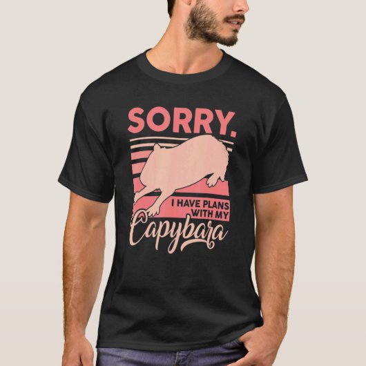 T-shirt Désolé J'Ai Des Plans Avec Mon Capybara Capybara O (Devant)