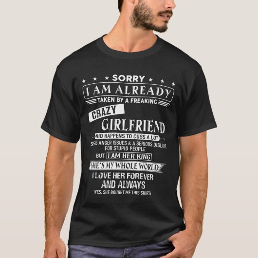 T-shirt Désolé, j'ai un ami fou (Devant)