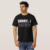 T-shirt Désolé, je DGAF drôle Message caché Chords de guit (Devant entier)
