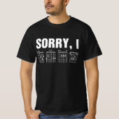 T-shirt Désolé, je DGAF drôle Message caché Chords de guit (Devant)