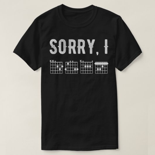 T-shirt Désolé, je DGAF Funny Hidden Message Chords de gui (Design devant)