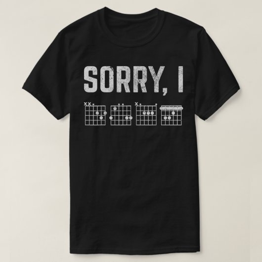 T-shirt Désolé, je DGAF Funny Hidden Message Chords de gui (Design devant)