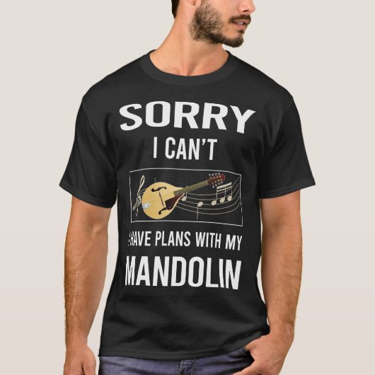 T-shirt Désolé, je ne peux pas mandoline (Devant)