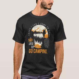 T-shirt Désolé, je ne peux pas venir travailler YHWH a dit