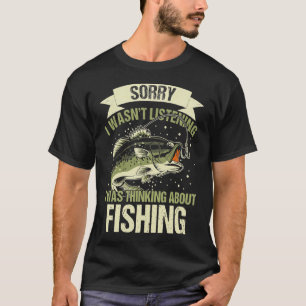T-shirt Désolé-je-n'écoutais-pas-je-pensais-aux-poissons