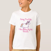 T-shirt Désolé je suis en retard je montais ma licorne (Devant)