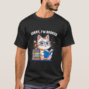 T-shirt Désolé, je suis pris Tee de lecture de chat drôle