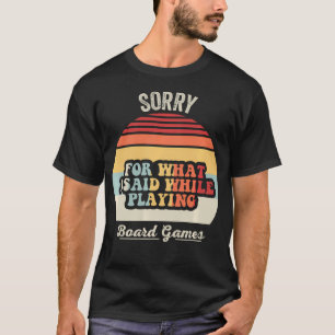 T-shirt Désolé Jouant aux jeux de société Drôle Rétro Vint