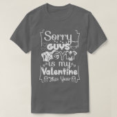T-shirt Désolé les gars GYM est ma Saint Valentin Cette an (Design devant)