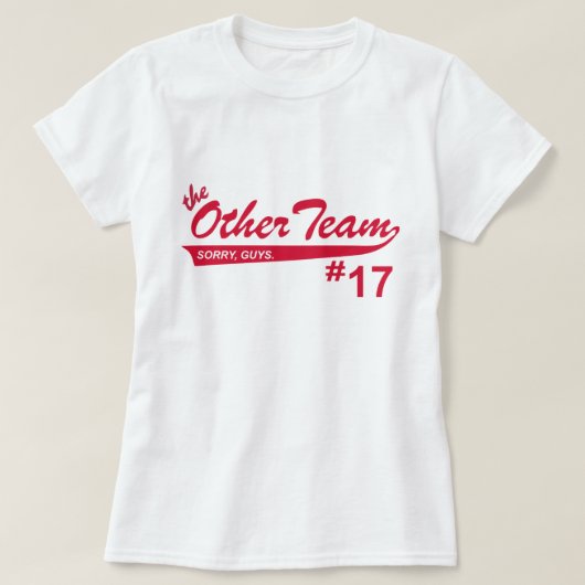 T-shirt Désolé Les Gars Que Je Joue Pour L'Autre Équipe LG (Design devant)