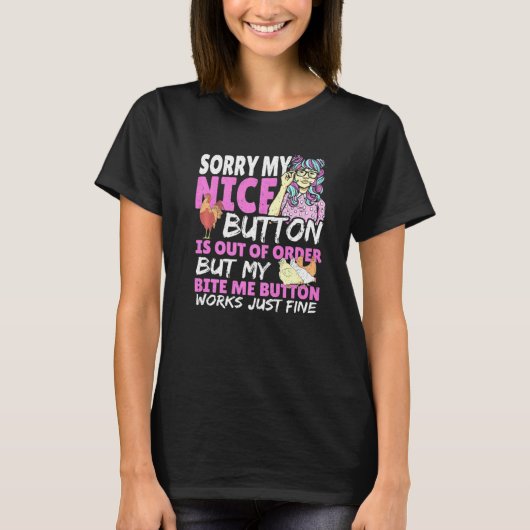 T-shirt Désolé Mon Bouton Nice Est En Rupture De Commande (Devant)