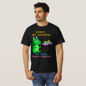 T-shirt désolé mon dragon a mangé votre licorne (Devant entier)