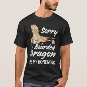 T-shirt Désolé, Mon Dragon Arboré A Mangé Mon Travail À La
