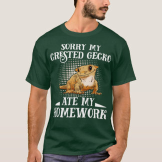 T-shirt Désolé, mon gecko à crête a mangé mes devoirs1