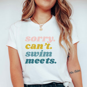 T-shirt Désolé, ne sait pas nager, se rencontre; Humour de