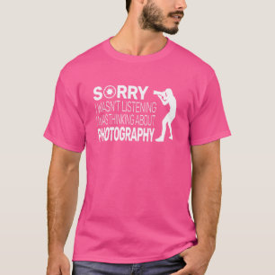 T-shirt Désolé Photographie Hommes Caméra Pour Photographe