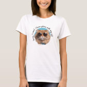 T-shirt Désolé Plans Avec Chat Chats Maman Création Origin (Devant)