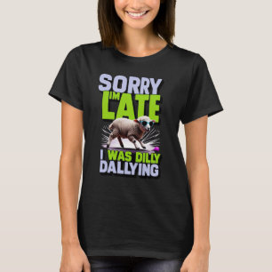 T-shirt Désolé pour le retard, j'ai lambiné