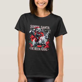 T-shirt Désolé Santa J'ai Été Sauvage Drôle D'art De Noël