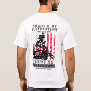 T-shirt Désolé si mon patriotisme vous offense