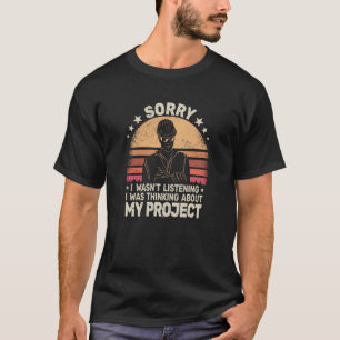 T-shirt Désolé Site Manager Rétro hommes Projet de constru