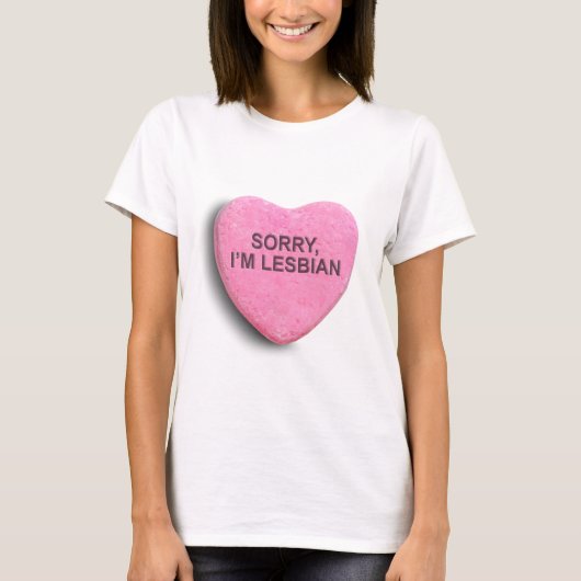 T-shirt Désolée, je suis lesbienne (Devant)