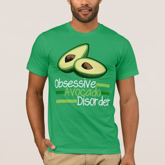 T-shirt Désordre obsédant vert frais d'avocat (Devant)
