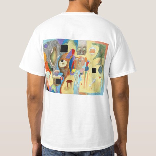 T-shirt d'espaces vides (imprimé dessus de retour) (Dos)