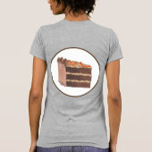 T-shirt Dessert de cuisson de tranches de gâteau au chocol (Dos)