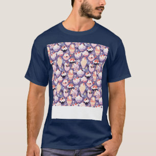 T-shirt Dessert Pâtisserie Motif sans Seamless Kawaii Cute