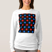T-shirt Dessin à points noirs rouges et bleus (Devant)