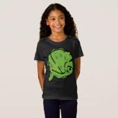 T-Shirt Dessin Abstrait de la jungle Anaconda verte (Devant entier)