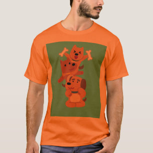T-Shirt - Dessin amusant Chat & Chiens Design