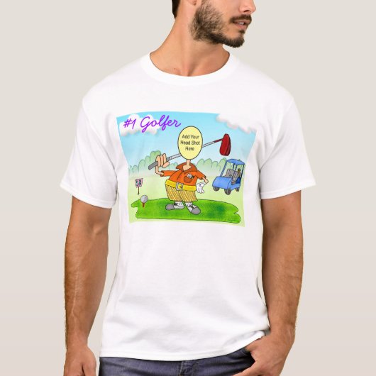 T-shirt Dessin amusant sur le golf (Devant)