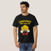 T-shirt Dessin animé amusant Confus Et Plein De Fromage (Devant entier)