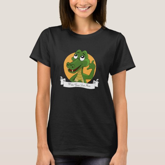 T-shirt Dessin animé d'alligator (Devant)