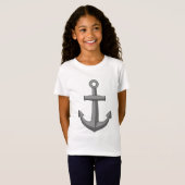 T-Shirt Dessin animé d'ancre de bateau (Devant entier)
